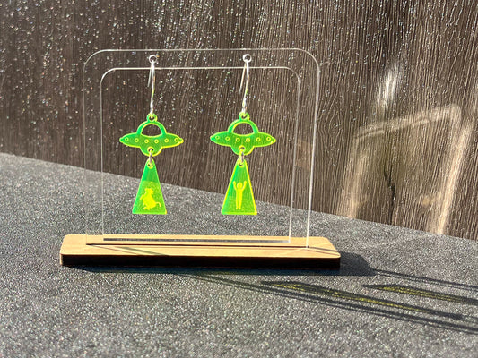 Alien abduction earrings
