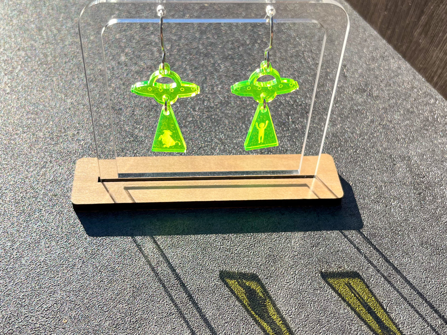 Alien abduction earrings