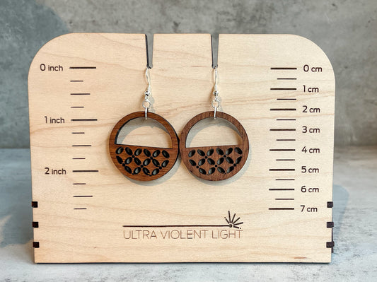 Lattice half-circle earrings