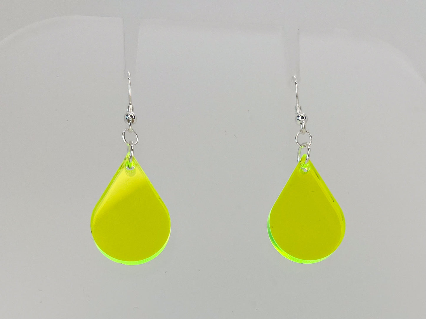 Single sundrop hook earrings, florescent