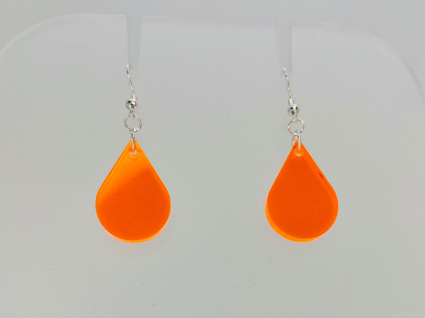 Single sundrop hook earrings, florescent