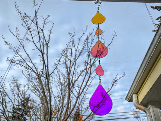 Sundrop suncatcher / mobile, Iridescent Sunset