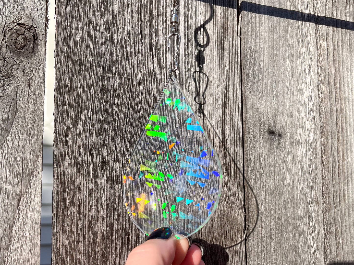 Sundrop suncatcher / mobile, Holographic Crystal