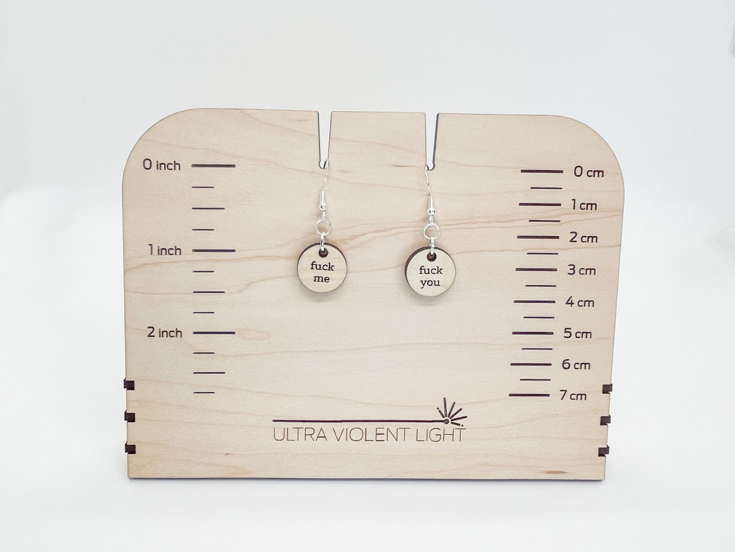 Fuck it hook dangle earrings