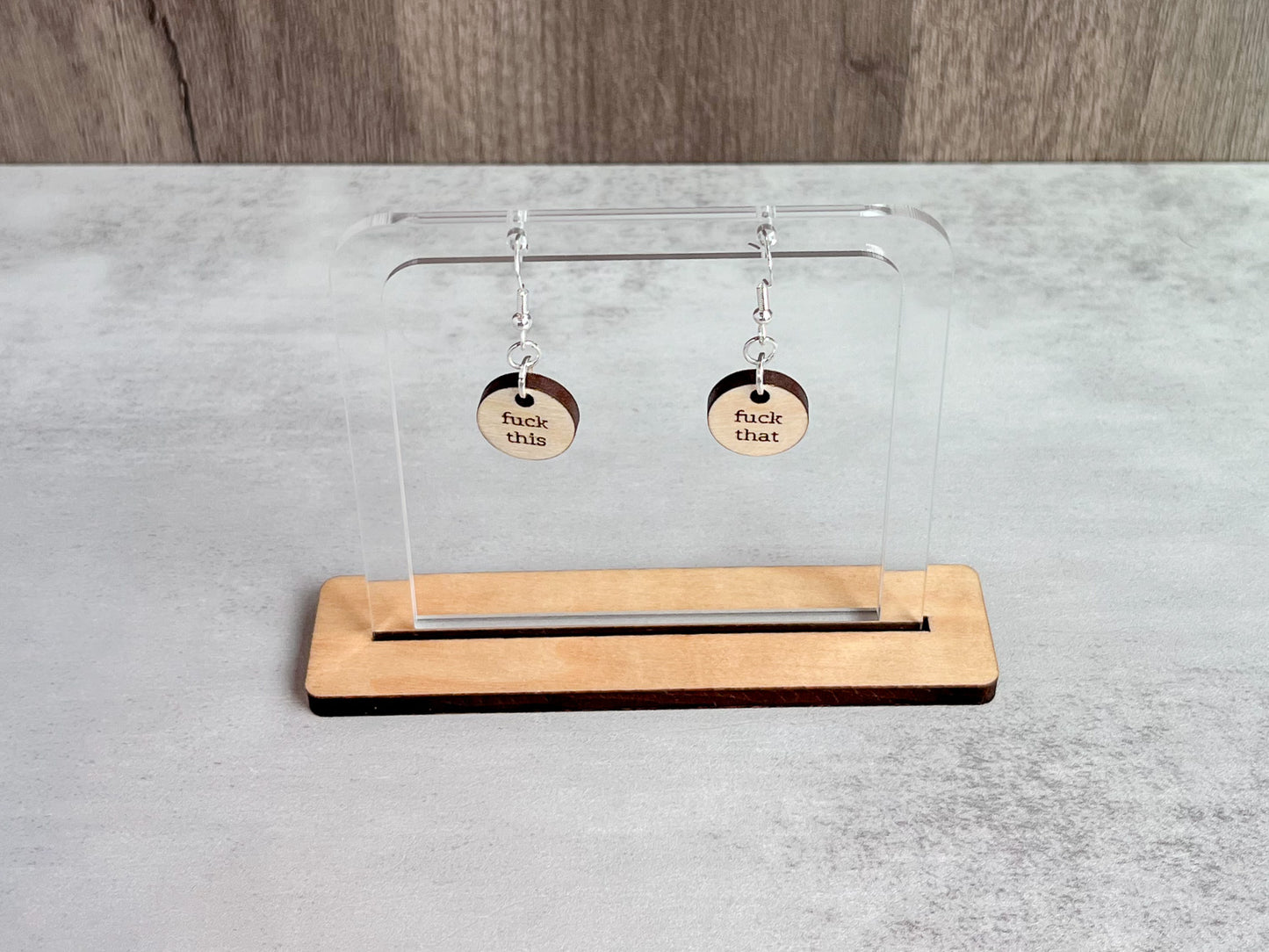 Fuck it hook dangle earrings