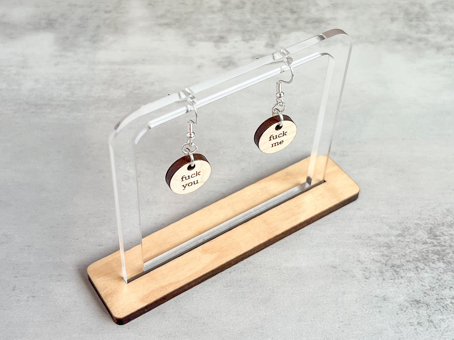 Fuck it hook dangle earrings