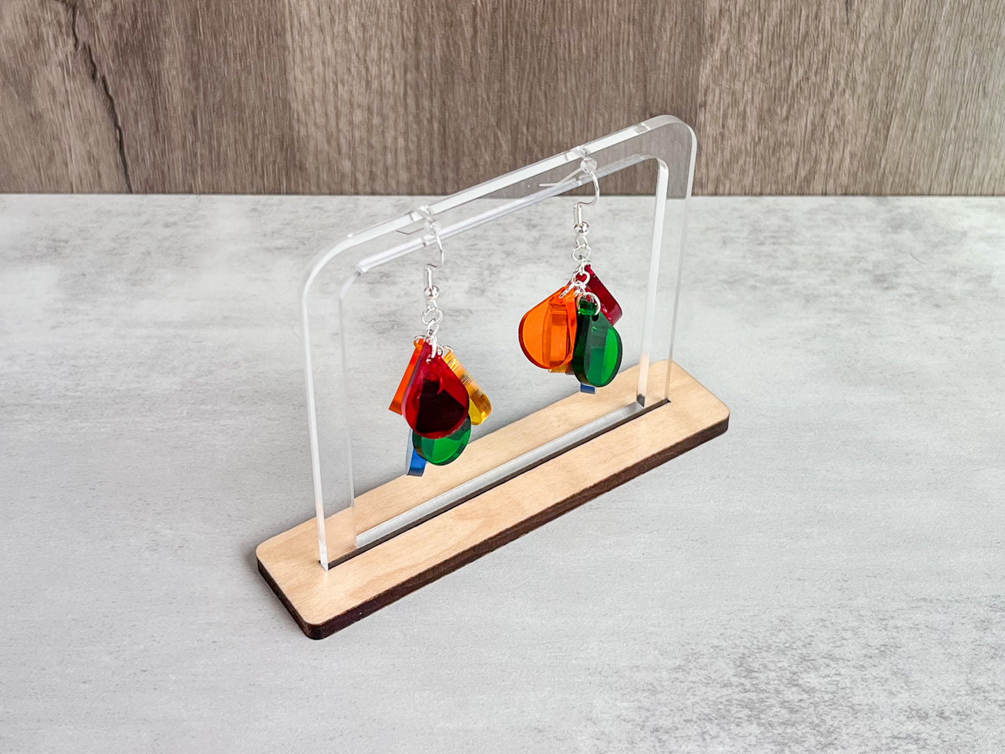 Multicolor Sundrop rainbow dangle earrings