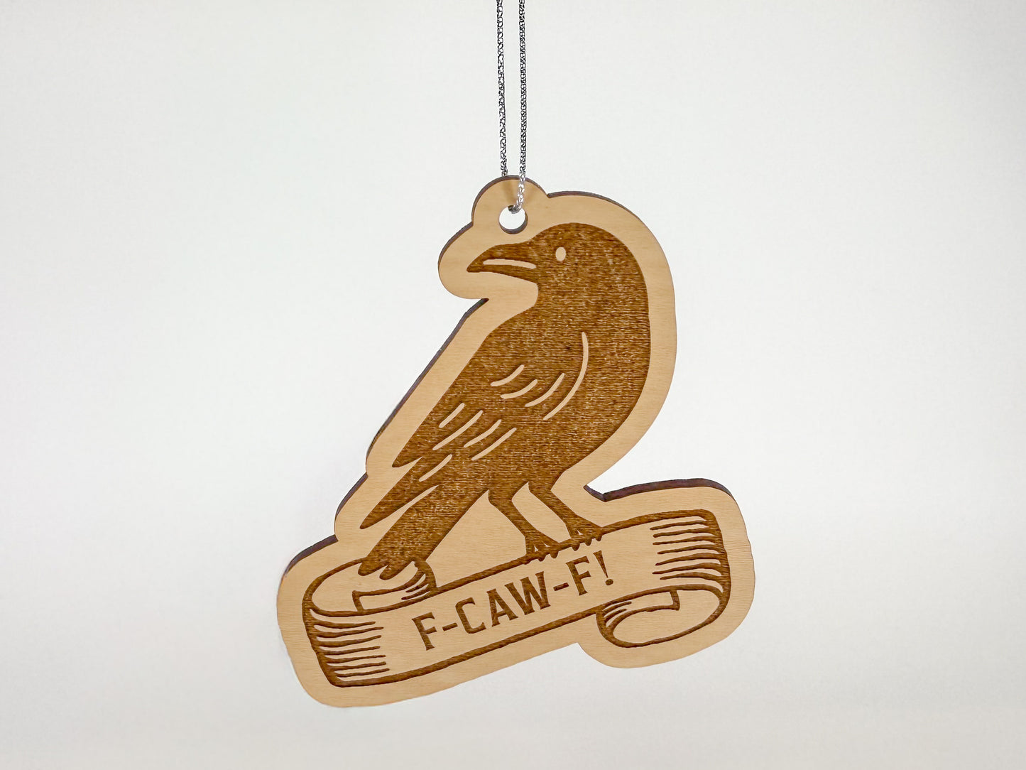 Crow F-caw-F Christmas ornament
