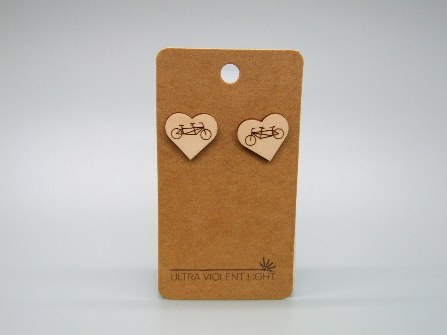 Tandem bicycle earrings