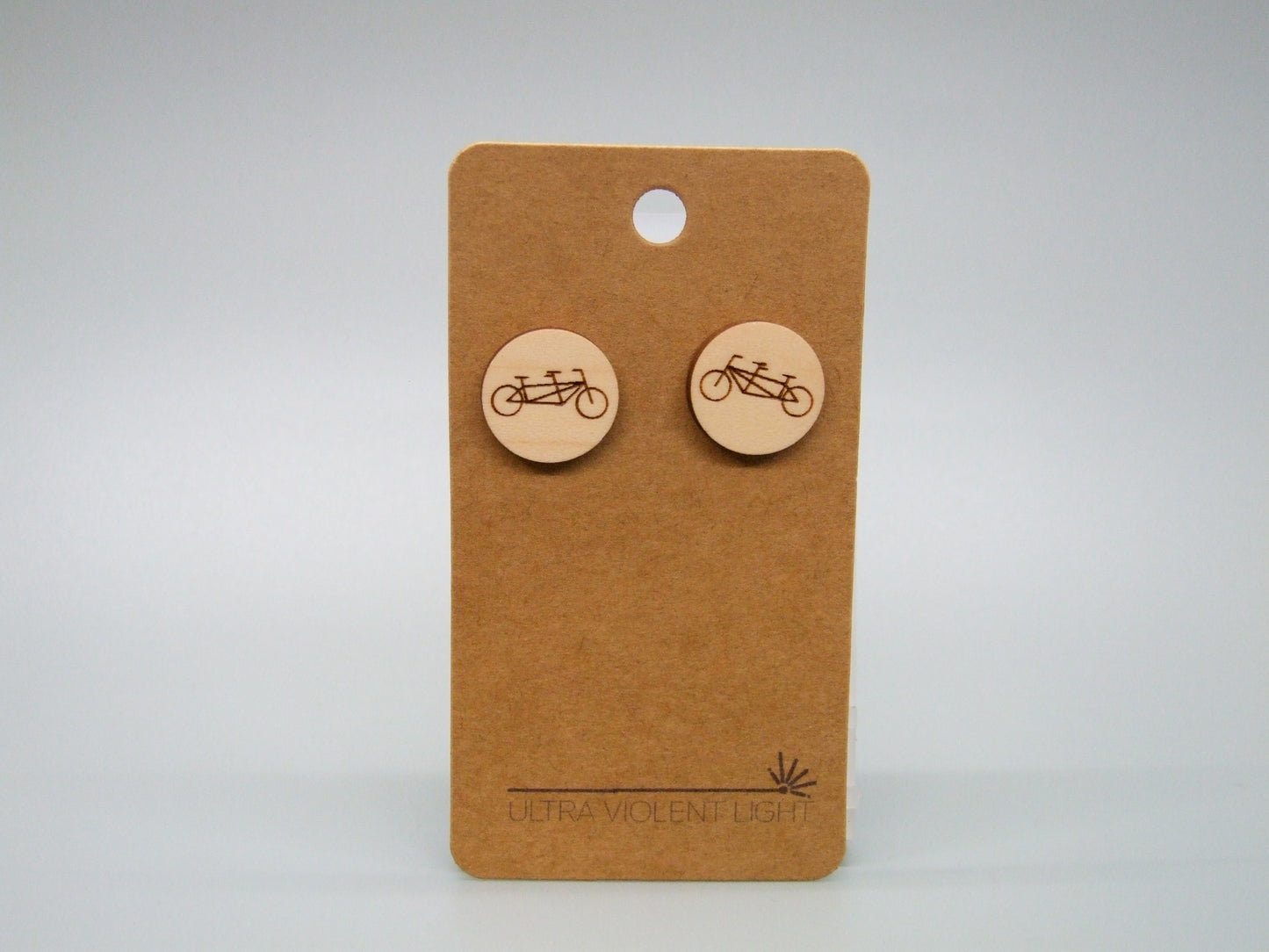 Tandem bicycle earrings