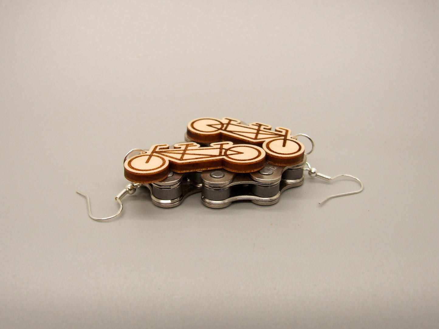 Tandem bicycle earrings