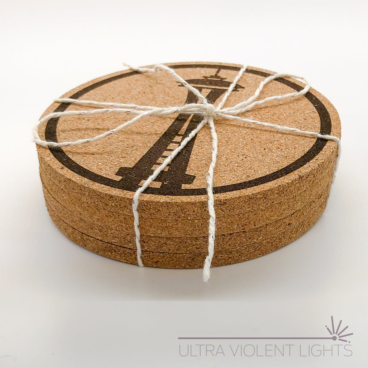 Seattle coasters bound up with twine