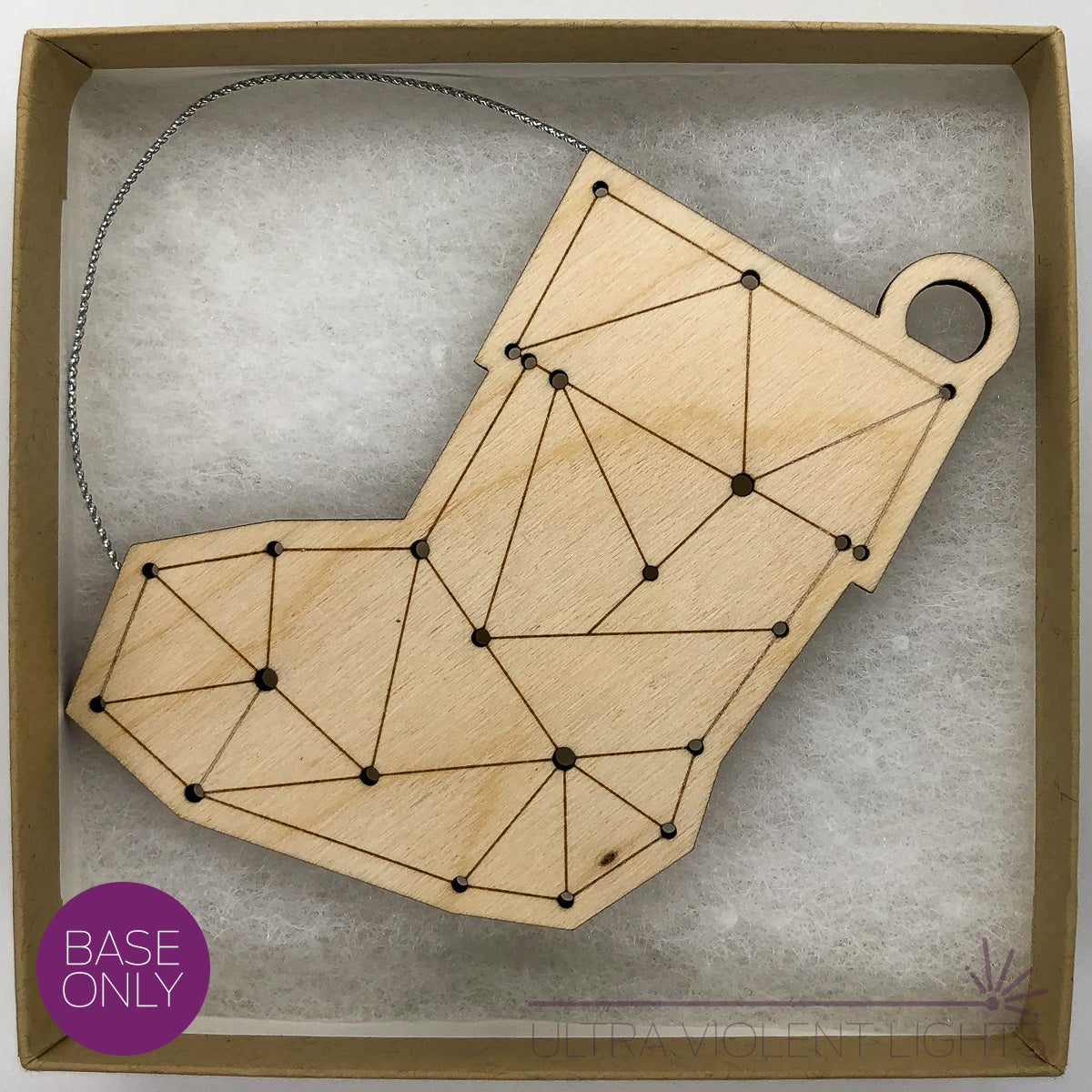 Stocking wooden embroidery without kit