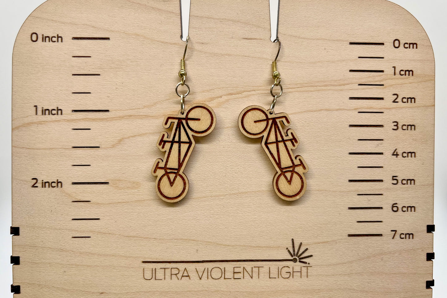 Tandem bicycle earrings