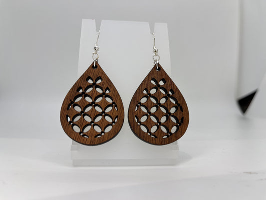 Lattice drop earrings