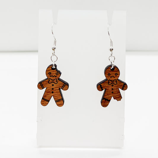 Gingerbread people earrings