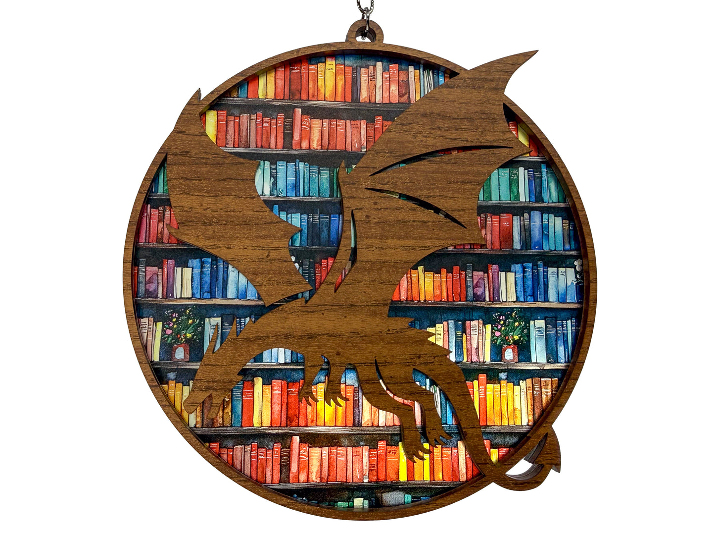 Suncatcher - Dragon with books