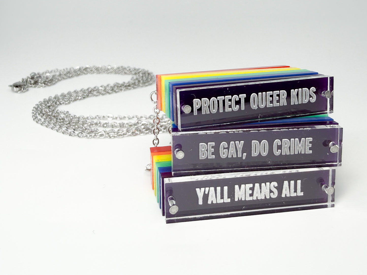 Gay/queer pride necklace