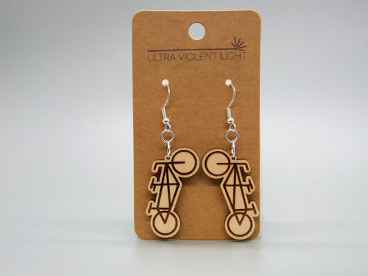 Tandem bicycle earrings