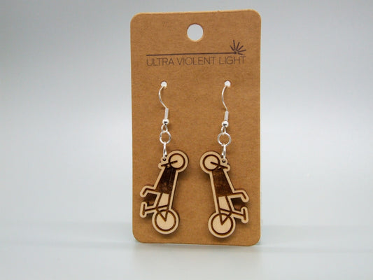 Box bicycle earrings