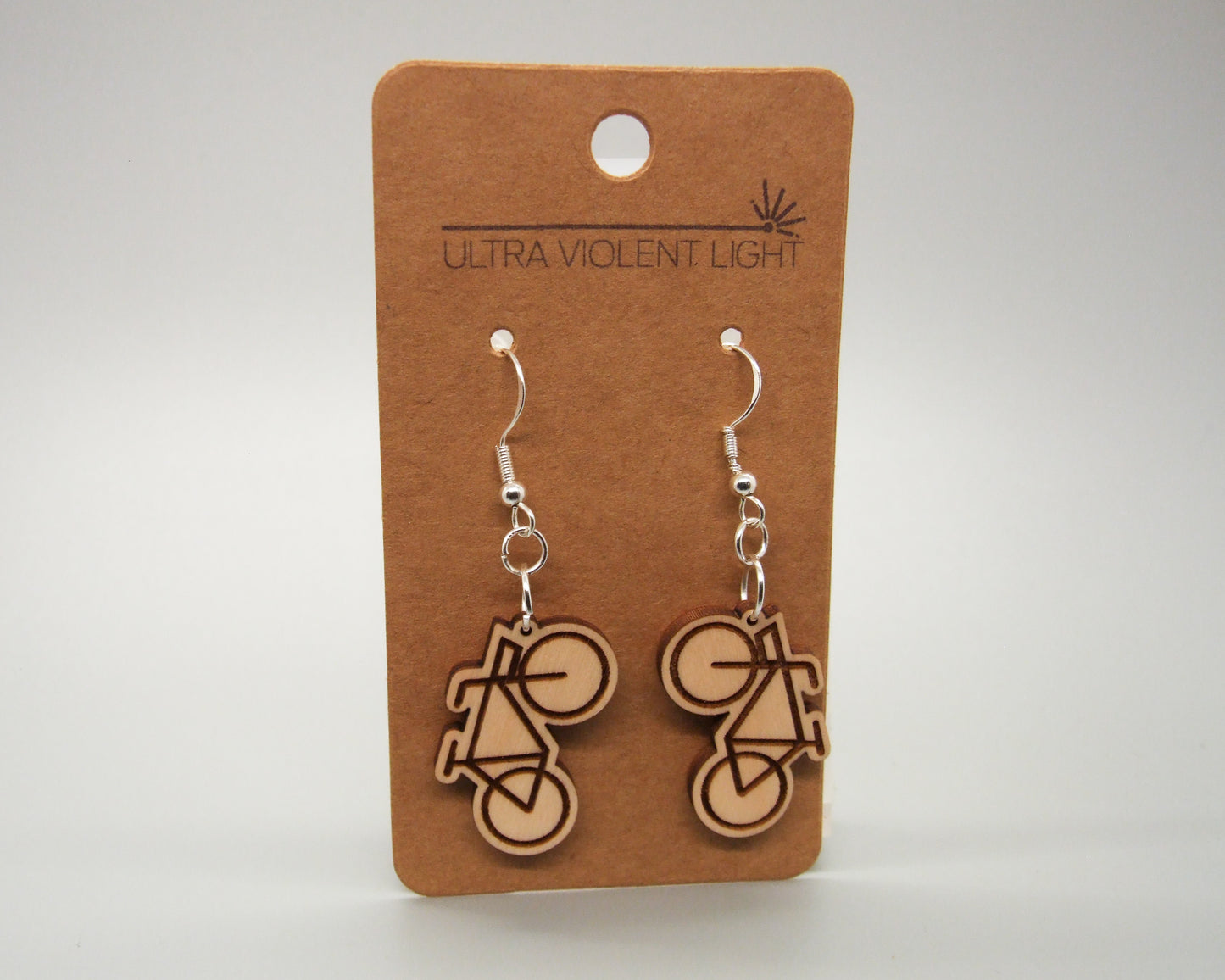 Bicycle with basket earrings