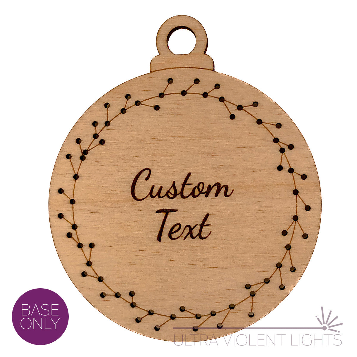 Wooden embroidery - Wreath with text