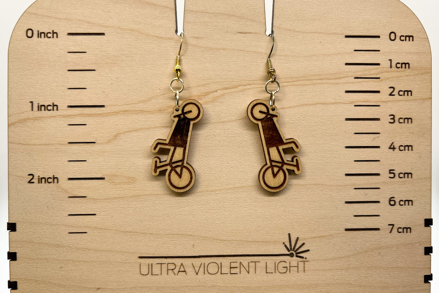 Box bicycle earrings