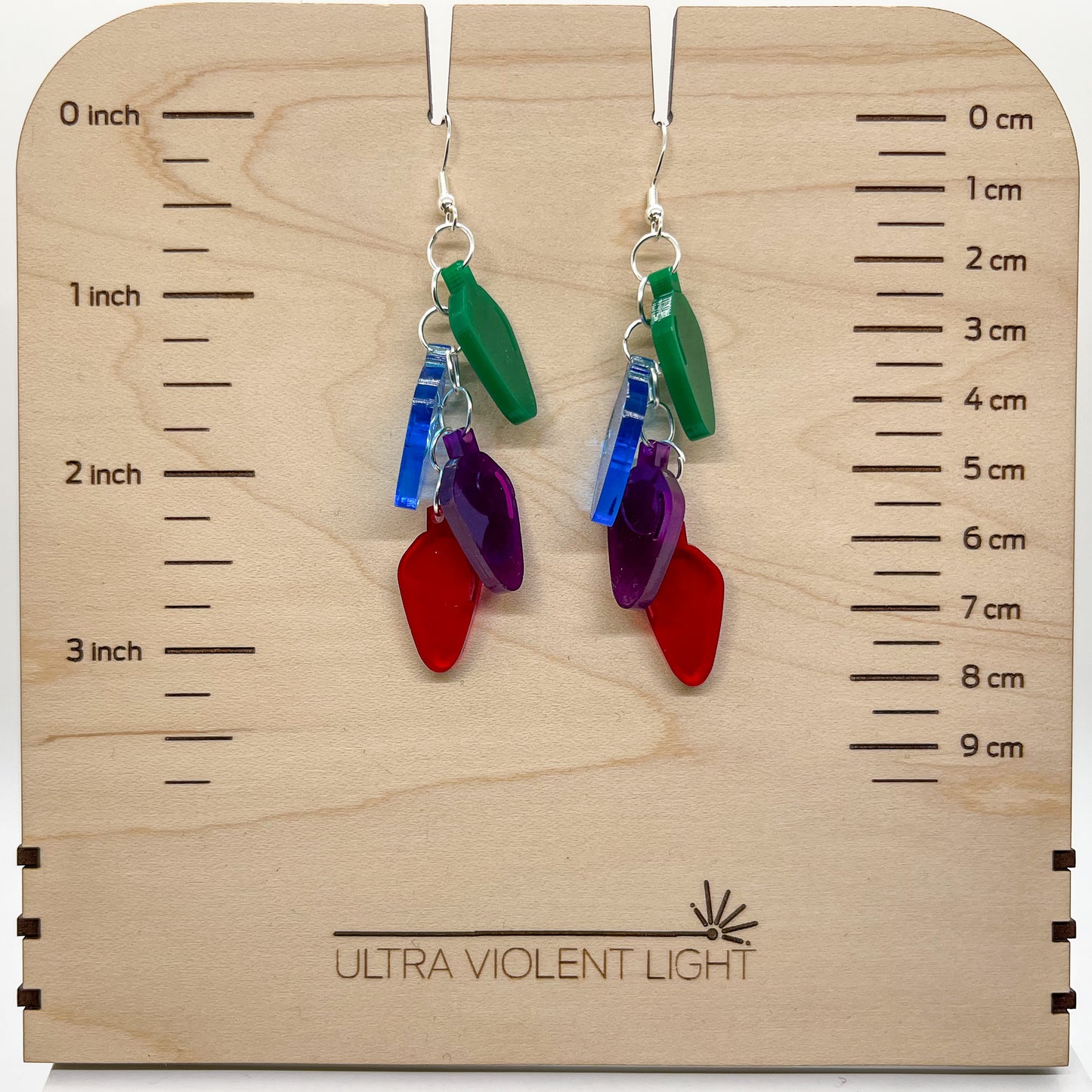 Multicolor Light Bulb Hook Earrings