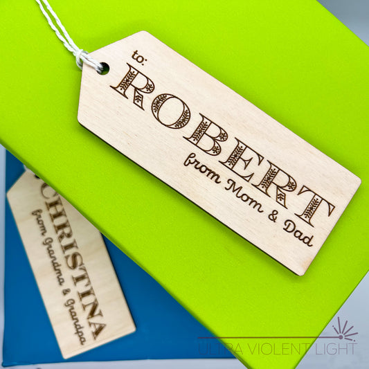 Personalized gift tags