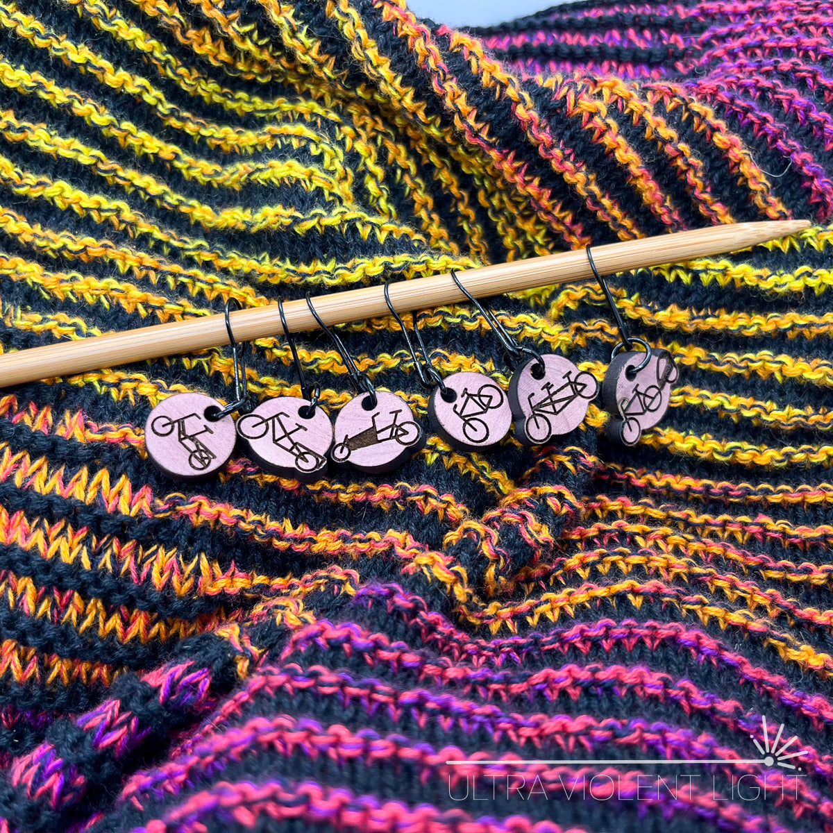 Stitch markers, bicycles