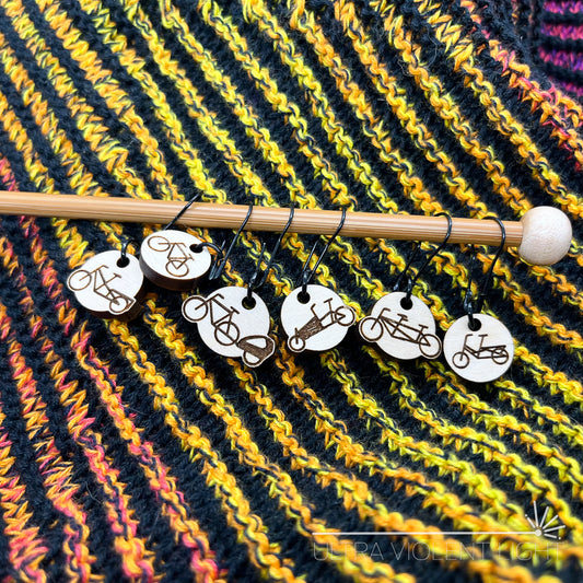 Stitch markers, bicycles